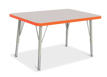 Berries® Rectangle Activity Table - 24" X 36", E-height - Freckled Gray/Orange/Gray