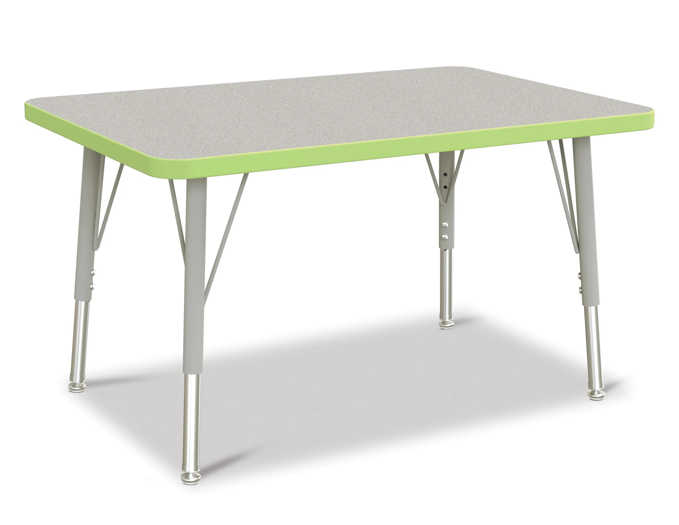 Berries® Rectangle Activity Table - 24" X 36", E-height - Freckled Gray/Key Lime/Gray