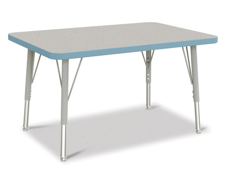 Berries® Rectangle Activity Table - 24" X 36", E-height - Freckled Gray/Coastal Blue/Gray