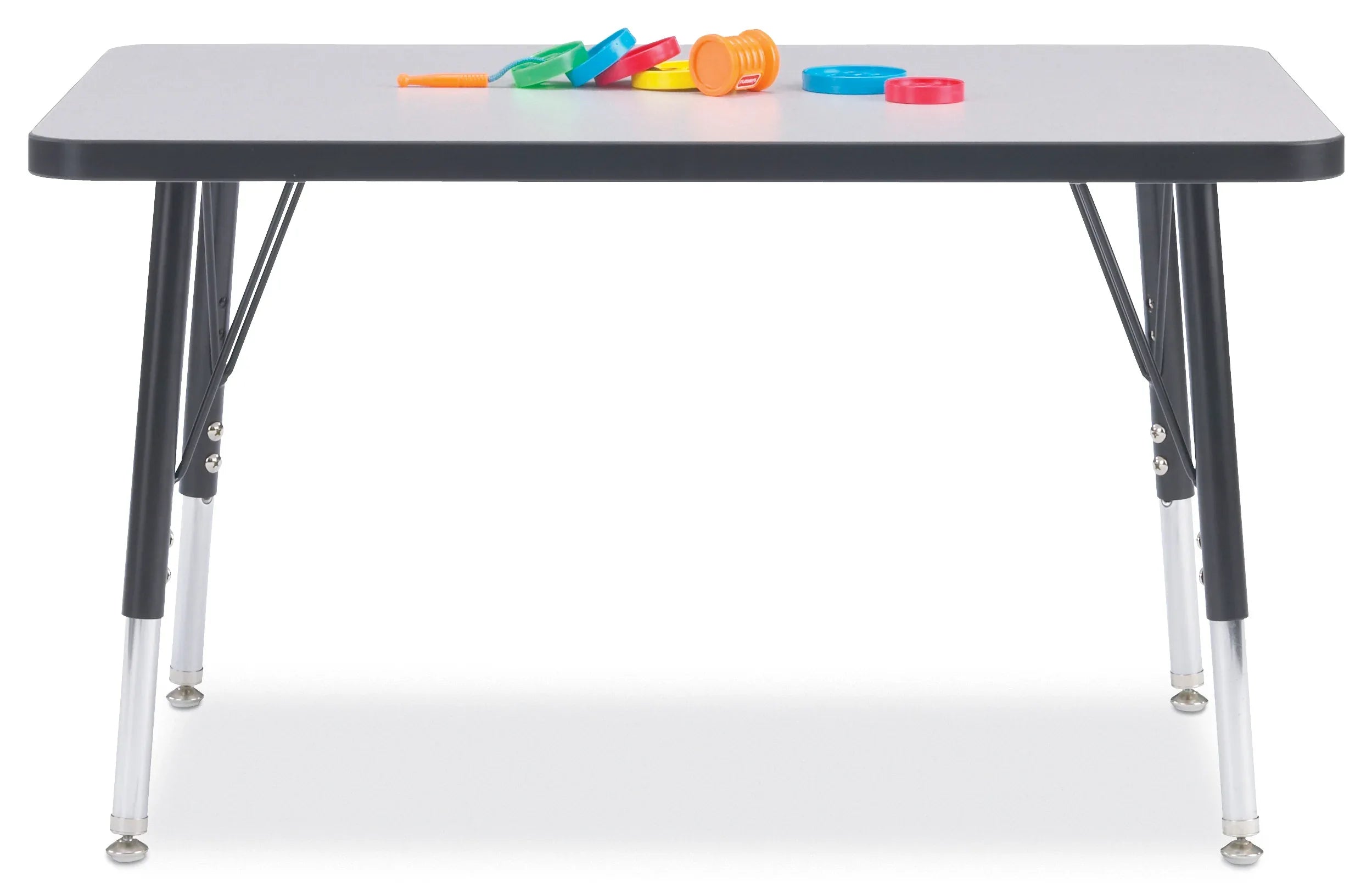Berries® Rectangle Activity Table - 24" X 36", E-height - Freckled Gray/Black/Black