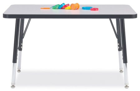 Berries® Rectangle Activity Table - 24" X 36", E-height - Freckled Gray/Black/Black