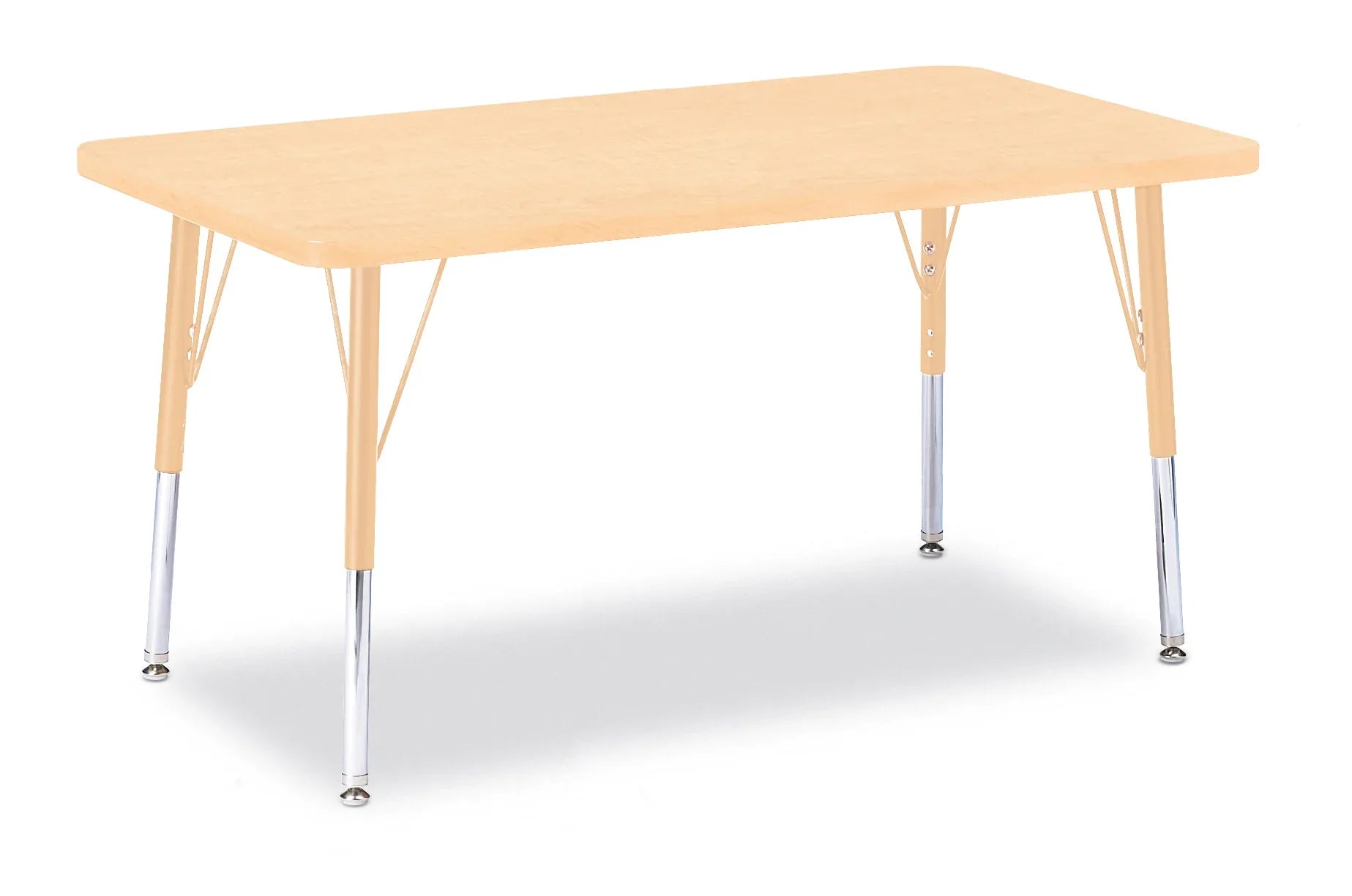 Berries® Rectangle Activity Table - 24" X 36", E-height - Maple/Maple/Camel
