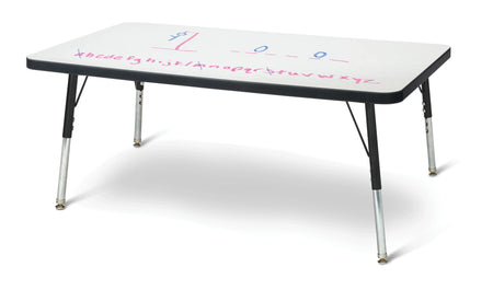 Berries® Rectangle Dry Erase Table - 24" x 36", E-height - Write-n-Wipe/Black/Black