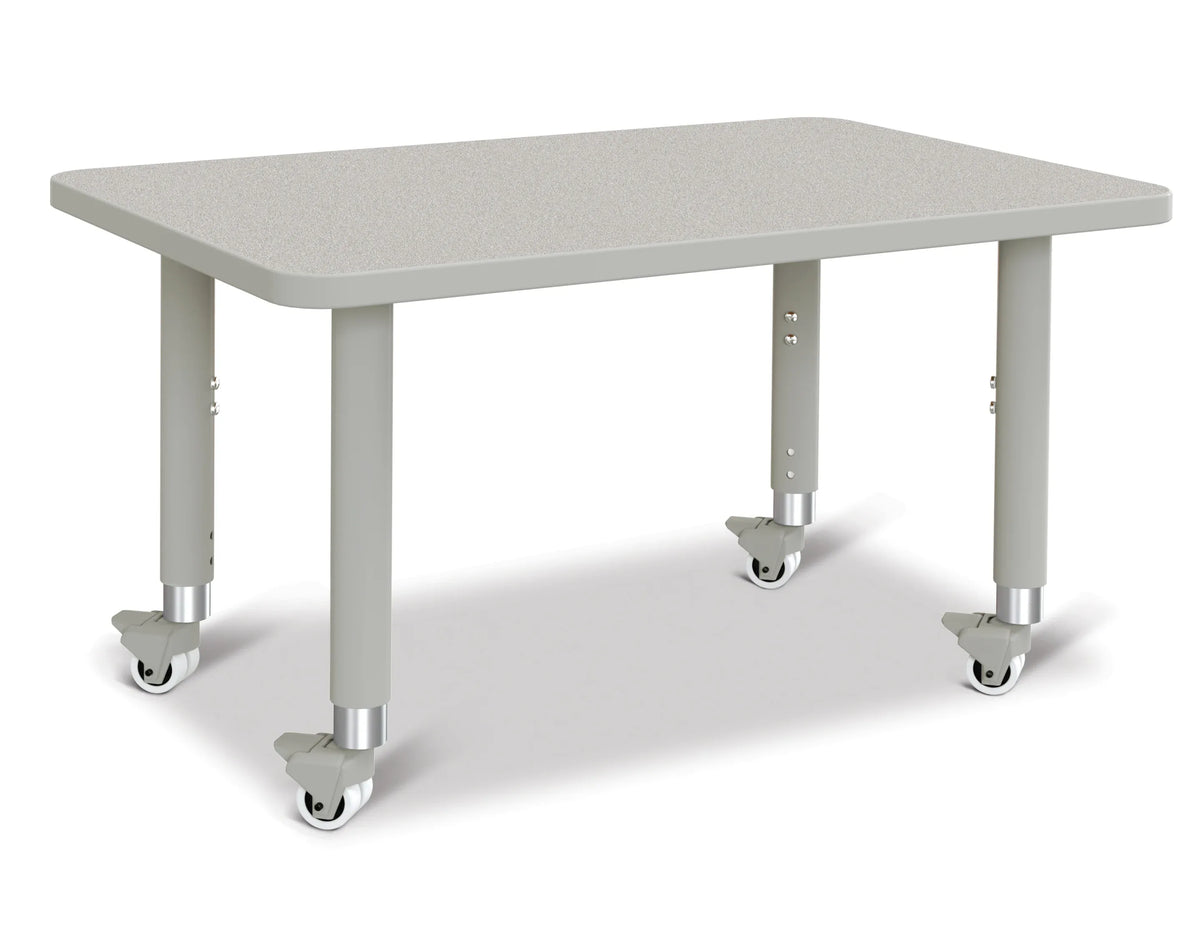 Berries® Rectangle Activity Table - 24" X 36", Mobile - Freckled Gray/Gray/Gray