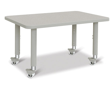 Berries® Rectangle Activity Table - 24" X 36", Mobile - Freckled Gray/Gray/Gray
