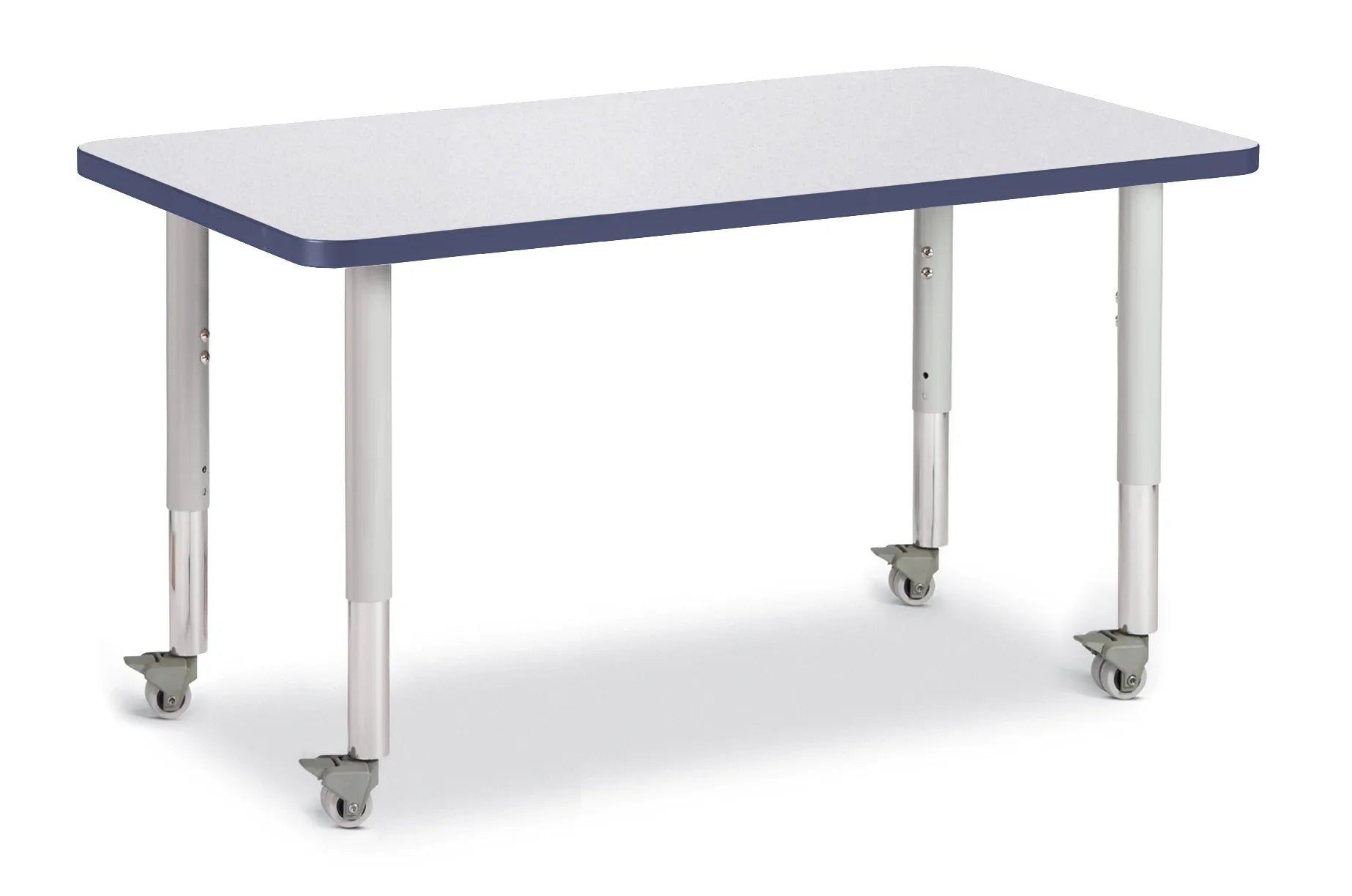 Berries® Rectangle Activity Table - 24" X 36", Mobile - Freckled Gray/Navy/Gray