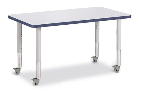 Berries® Rectangle Activity Table - 24" X 36", Mobile - Freckled Gray/Navy/Gray