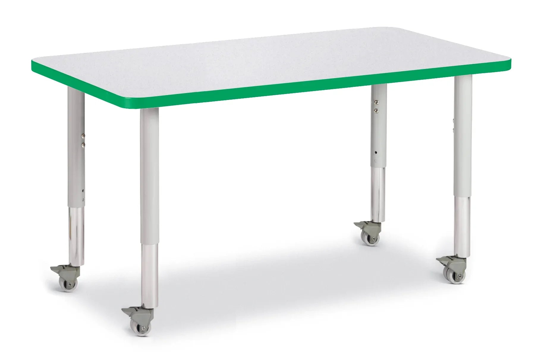 Berries® Rectangle Activity Table - 24" X 36", Mobile - Freckled Gray/Green/Gray