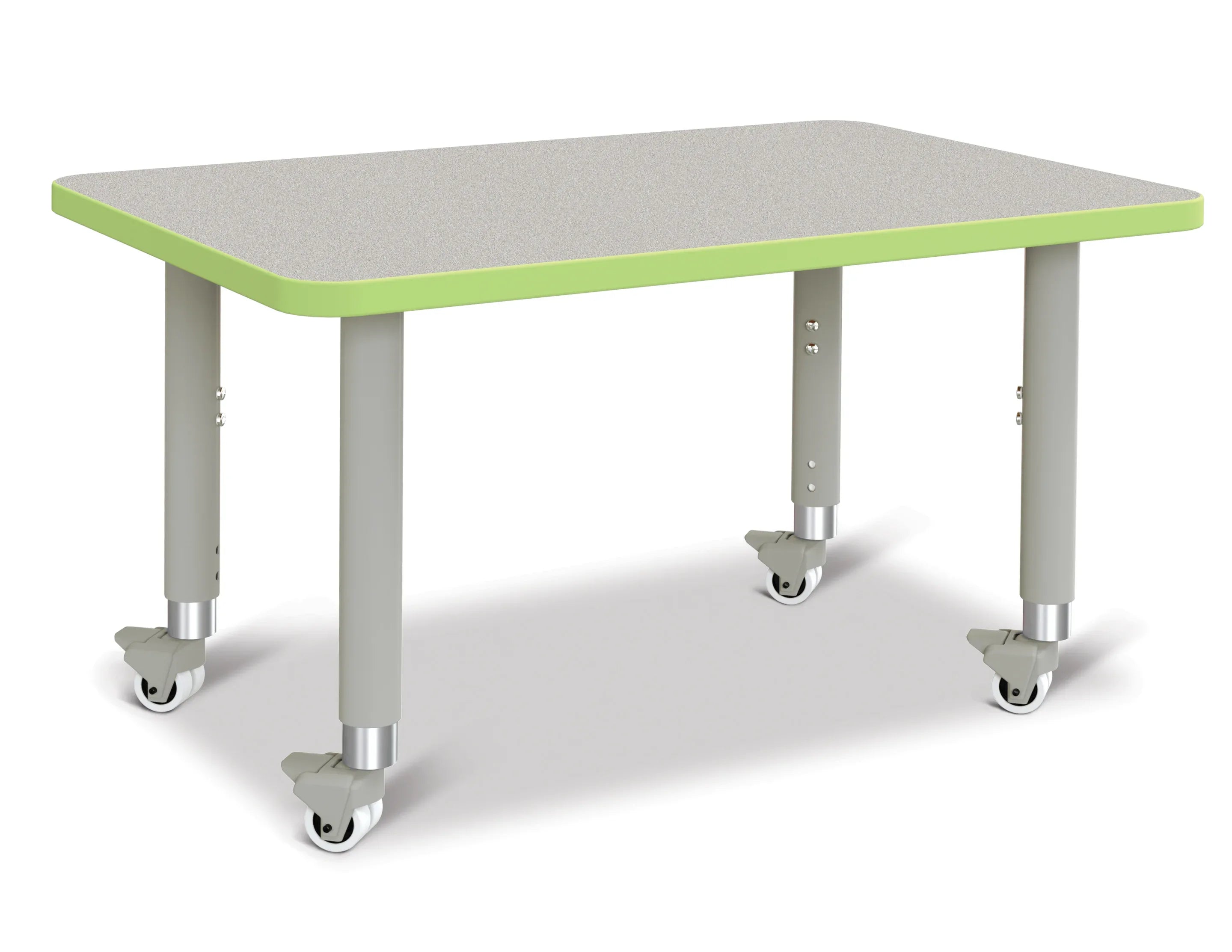 Berries® Rectangle Activity Table - 24" X 36", Mobile - Freckled Gray/Key Lime/Gray