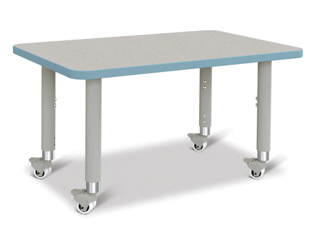 Berries® Rectangle Activity Table - 24" X 36", Mobile - Freckled Gray/Coastal Blue/Gray
