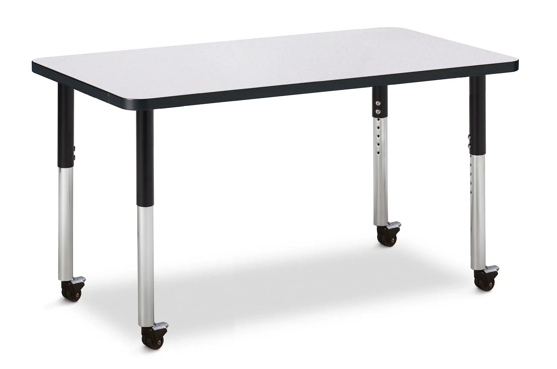 Berries® Rectangle Activity Table - 24" X 36", Mobile - Freckled Gray/Black/Black