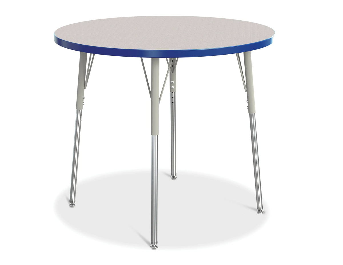 Berries® Round Activity Table - 36" Diameter, A-height - Freckled Gray/Blue/Gray