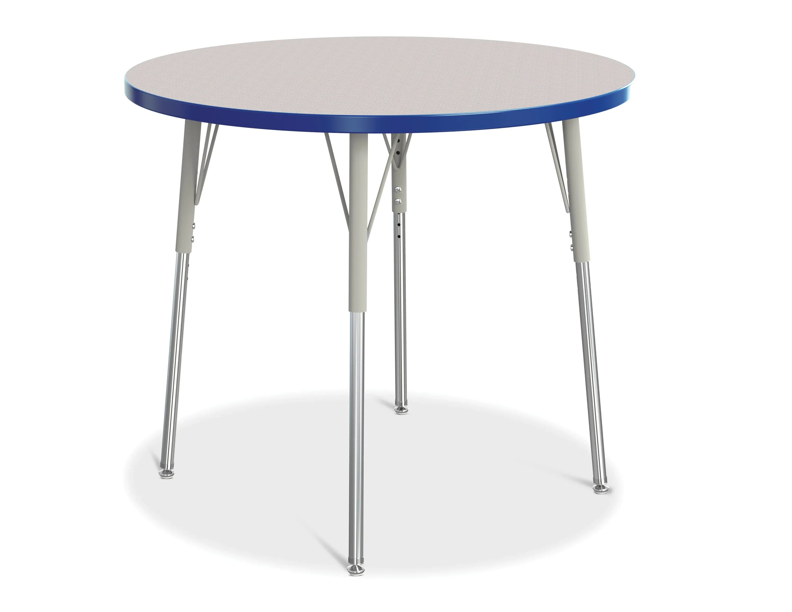 Berries® Round Activity Table - 36" Diameter, A-height - Freckled Gray/Blue/Gray