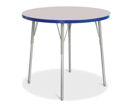 Berries® Round Activity Table - 36" Diameter, A-height - Freckled Gray/Blue/Gray
