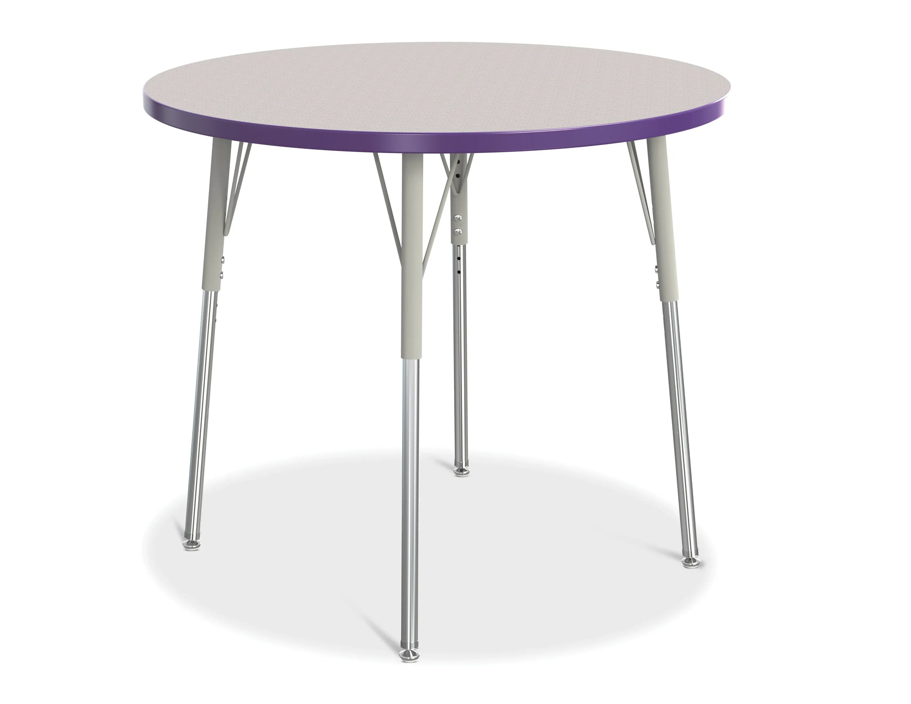 Berries® Round Activity Table - 36" Diameter, A-height - Freckled Gray/Purple/Gray