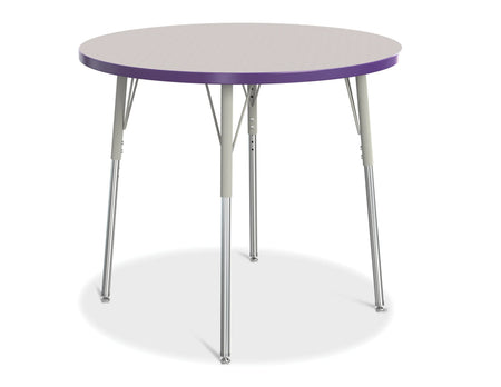 Berries® Round Activity Table - 36" Diameter, A-height - Freckled Gray/Purple/Gray