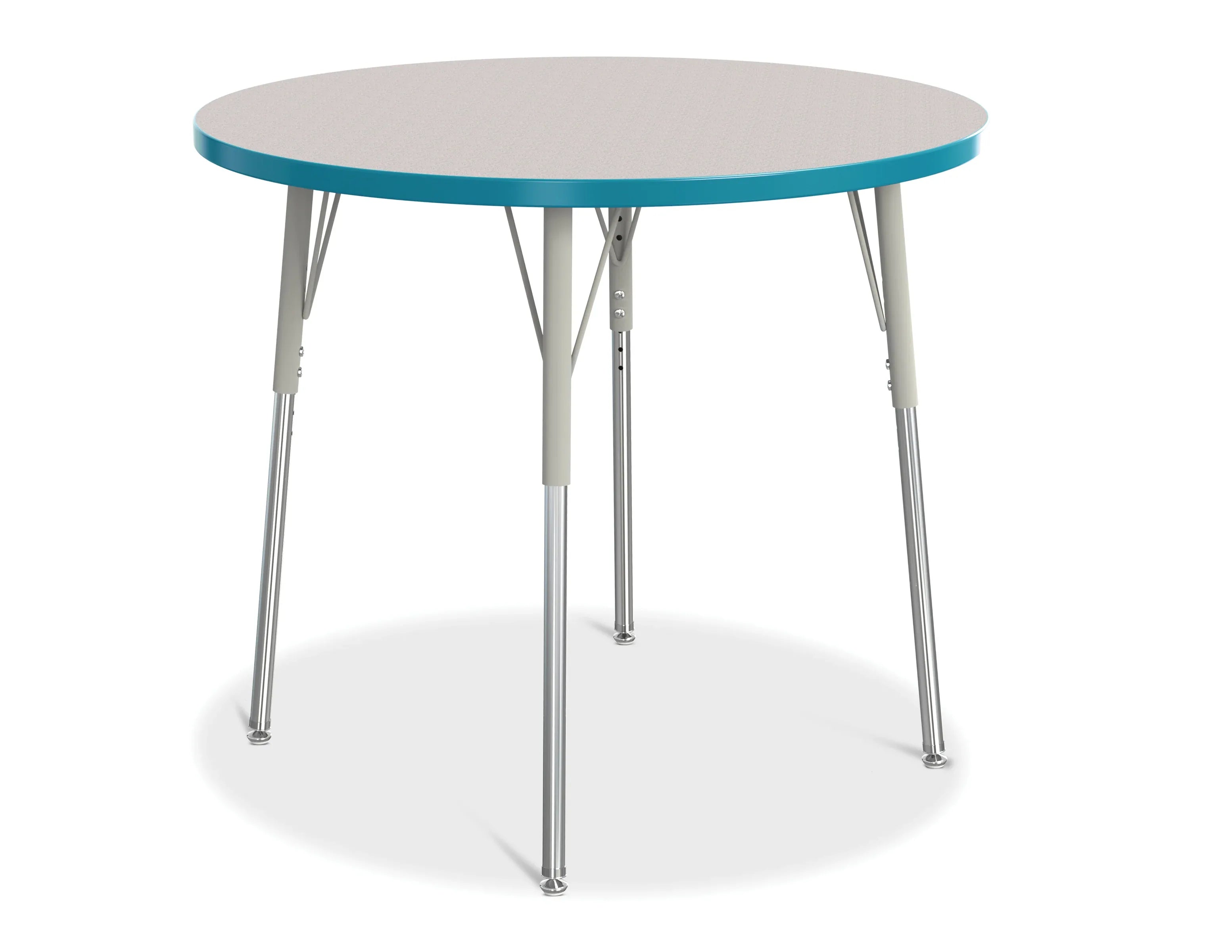 Berries® Round Activity Table - 36" Diameter, A-height - Freckled Gray/Teal/Gray