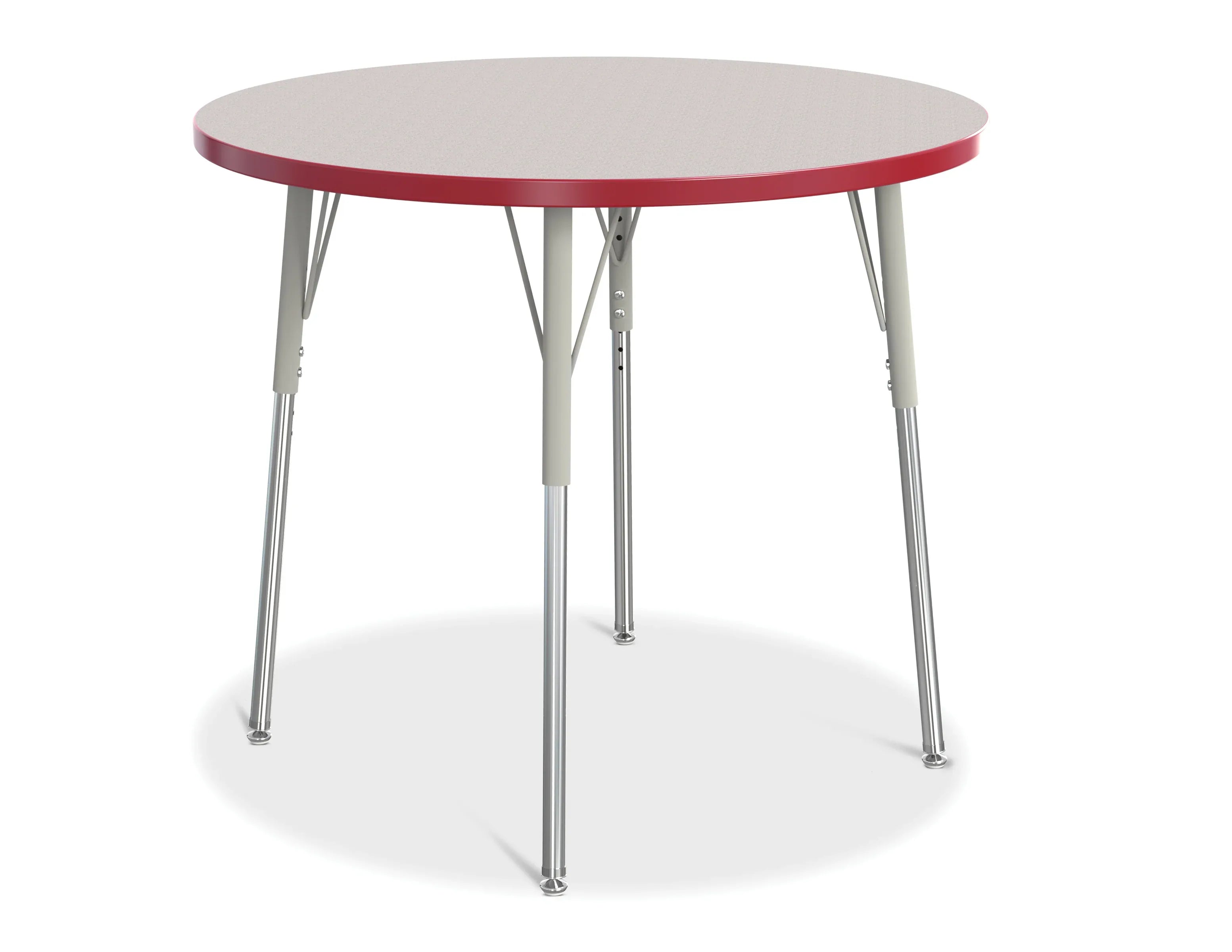 Berries® Round Activity Table - 36" Diameter, A-height - Freckled Gray/Red/Gray