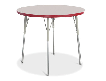 Berries® Round Activity Table - 36" Diameter, A-height - Freckled Gray/Red/Gray