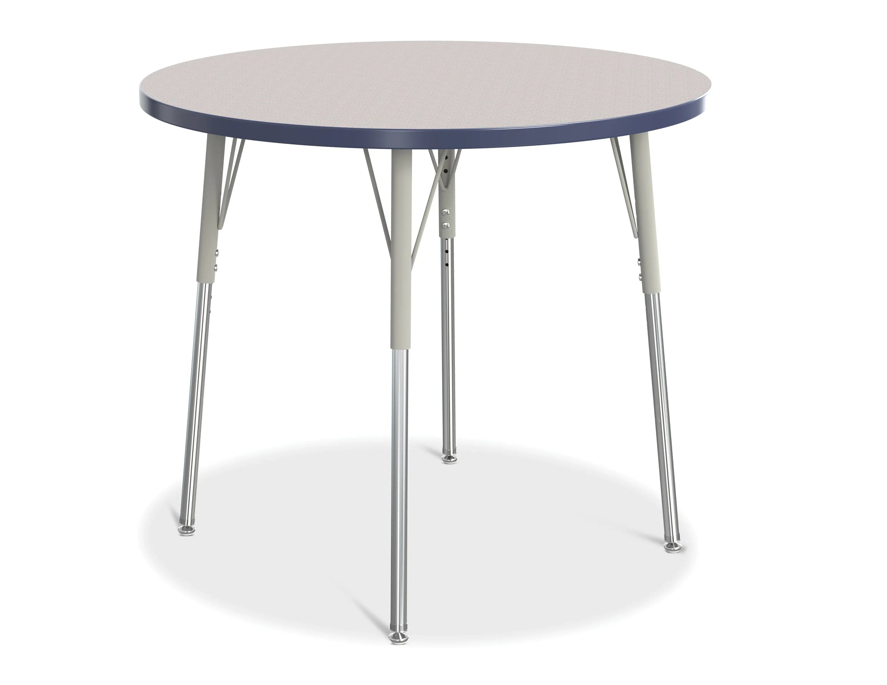 Berries® Round Activity Table - 36" Diameter, A-height - Freckled Gray/Navy/Gray