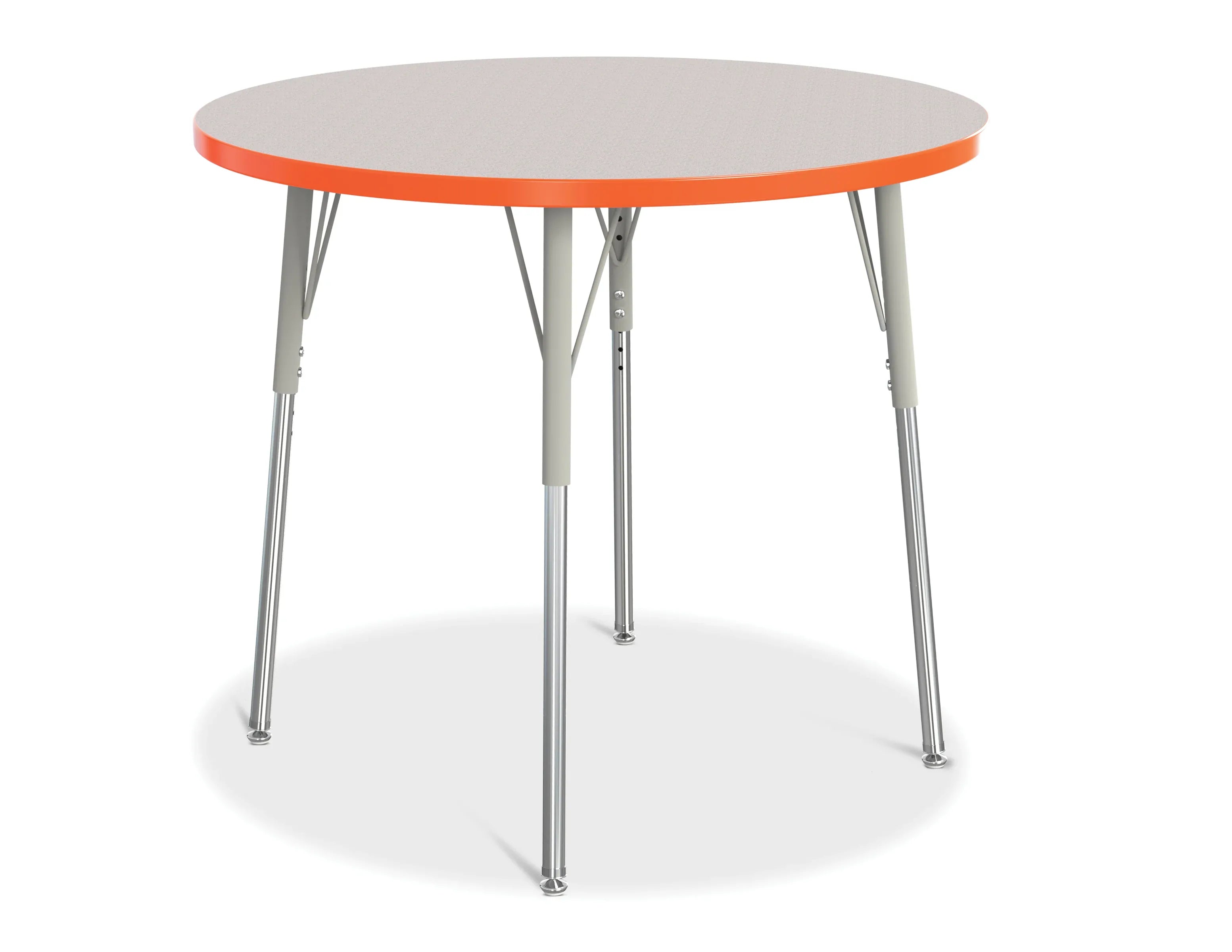 Berries® Round Activity Table - 36" Diameter, A-height - Freckled Gray/Orange/Gray