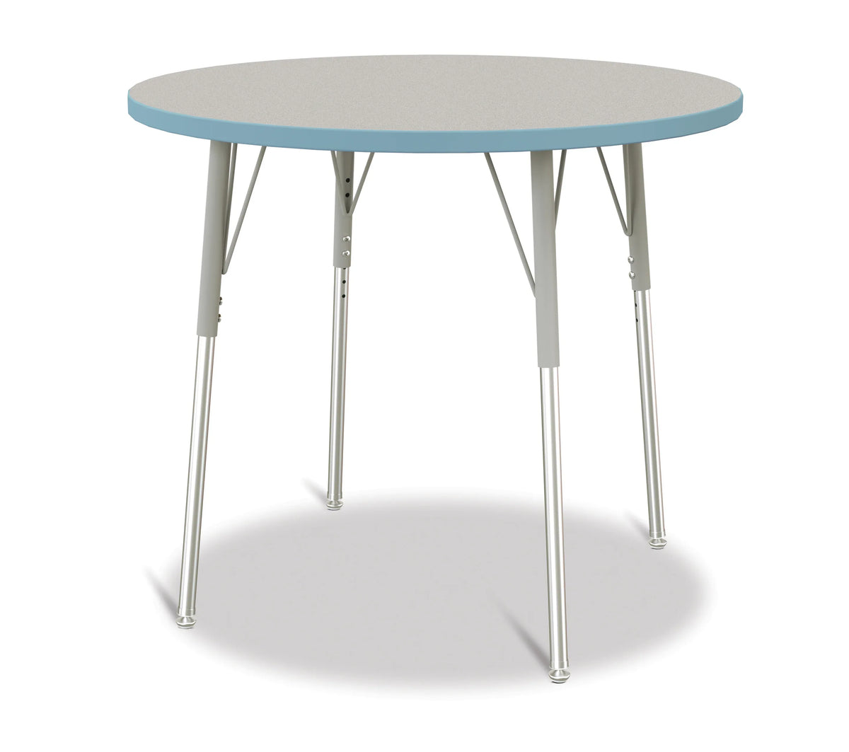 Berries® Round Activity Table - 36" Diameter, A-height - Freckled Gray/Coastal Blue/Gray
