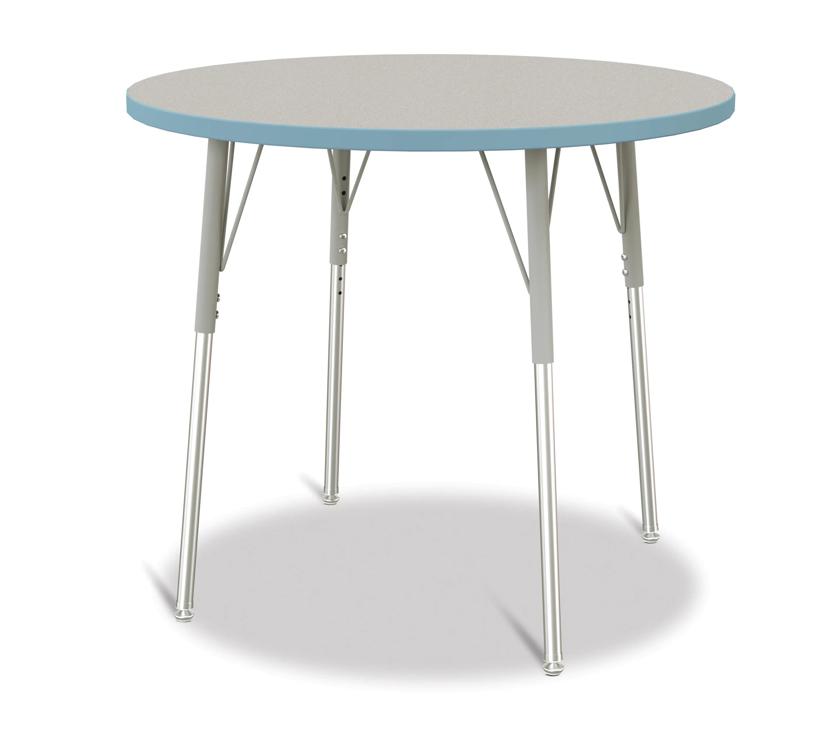 Berries® Round Activity Table - 36" Diameter, A-height - Freckled Gray/Coastal Blue/Gray