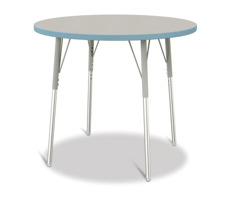 Berries® Round Activity Table - 36" Diameter, A-height - Freckled Gray/Coastal Blue/Gray
