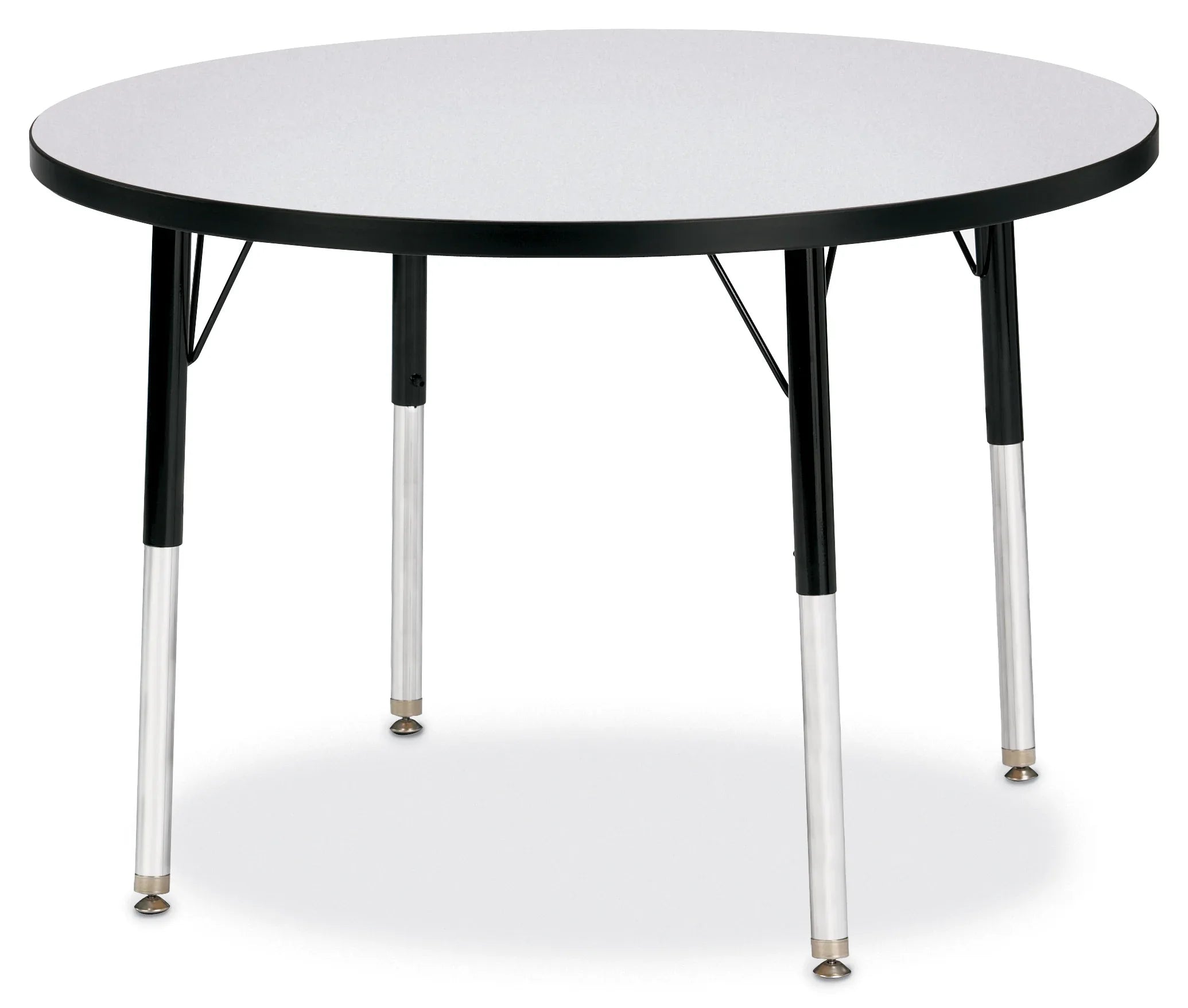 Berries® Round Activity Table - 36" Diameter, A-height - Freckled Gray/Black/Black