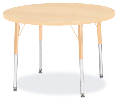 Berries® Round Activity Table - 36" Diameter, A-height - Maple/Maple/Camel