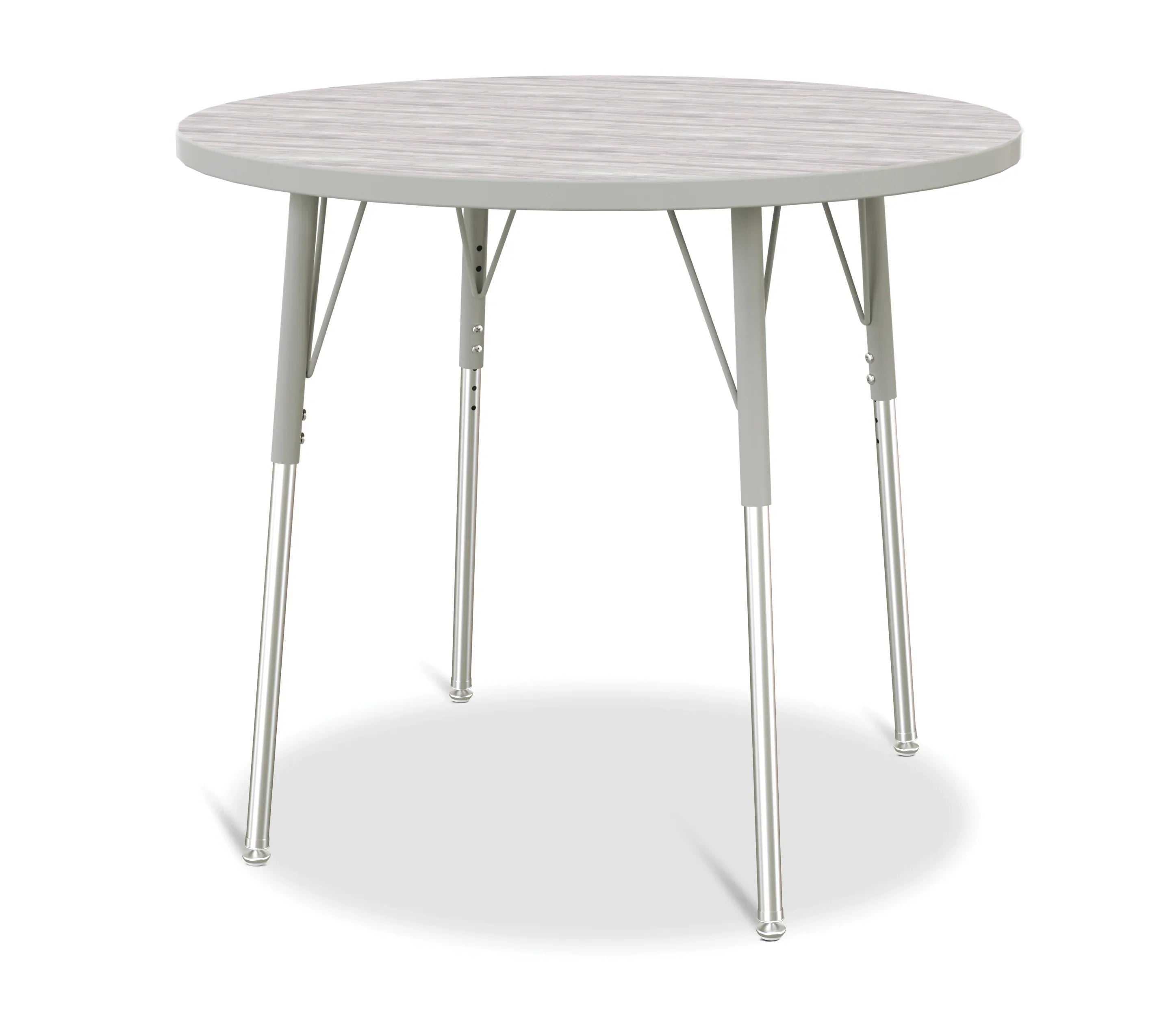 Berries® Round Activity Table - 36" Diameter, A-height - Driftwood Gray/Gray/Gray
