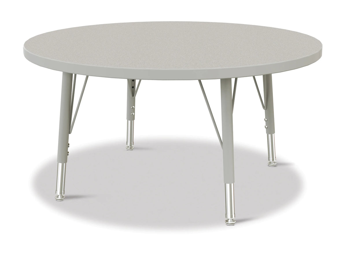 Berries® Round Activity Table - 36" Diameter, E-height - Freckled Gray/Gray/Gray