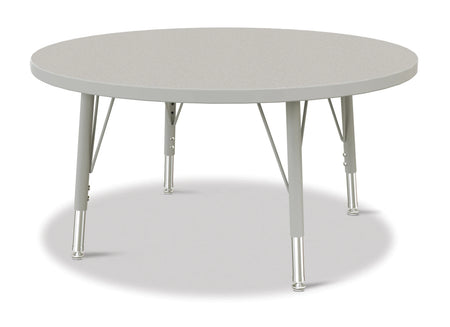 Berries® Round Activity Table - 36" Diameter, E-height - Freckled Gray/Gray/Gray