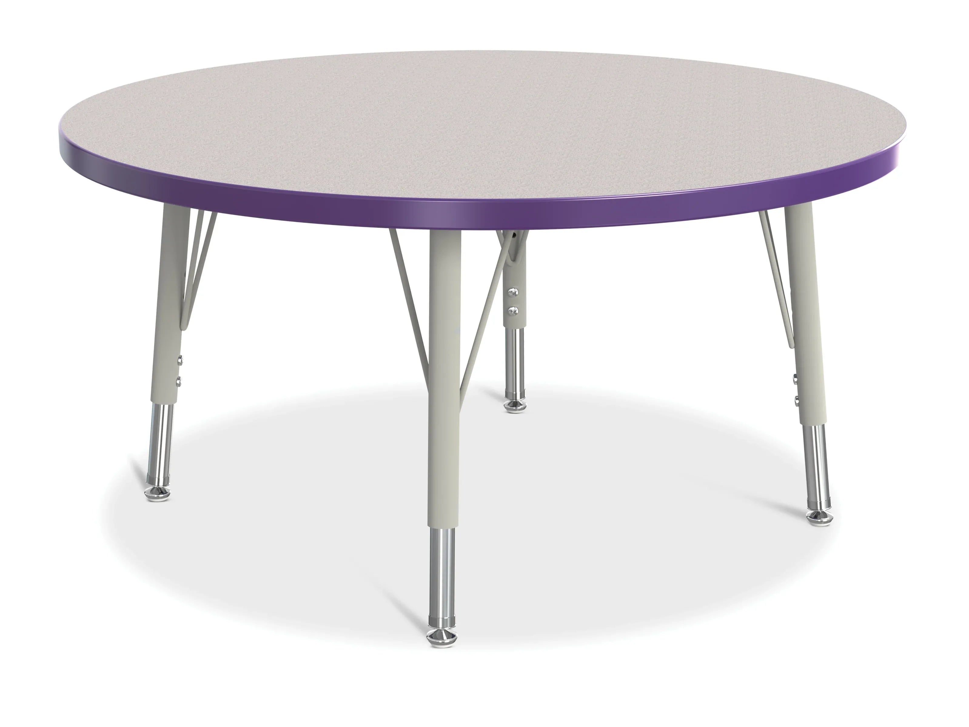 Berries® Round Activity Table - 36" Diameter, E-height - Freckled Gray/Purple/Gray