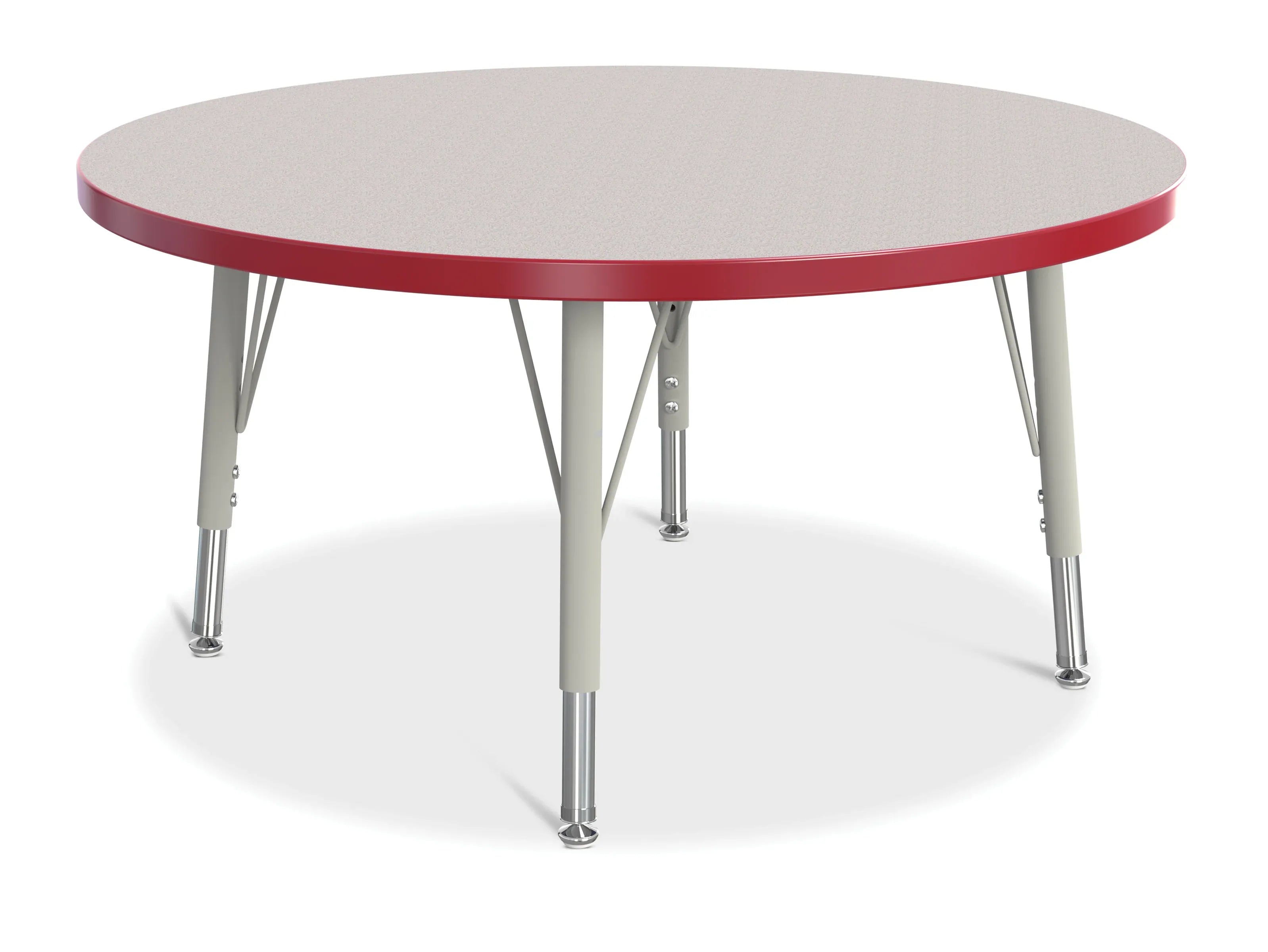 Berries® Round Activity Table - 36" Diameter, E-height - Freckled Gray/Red/Gray