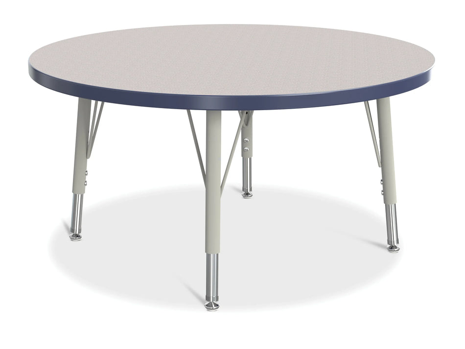 Berries® Round Activity Table - 36" Diameter, E-height - Freckled Gray/Navy/Gray