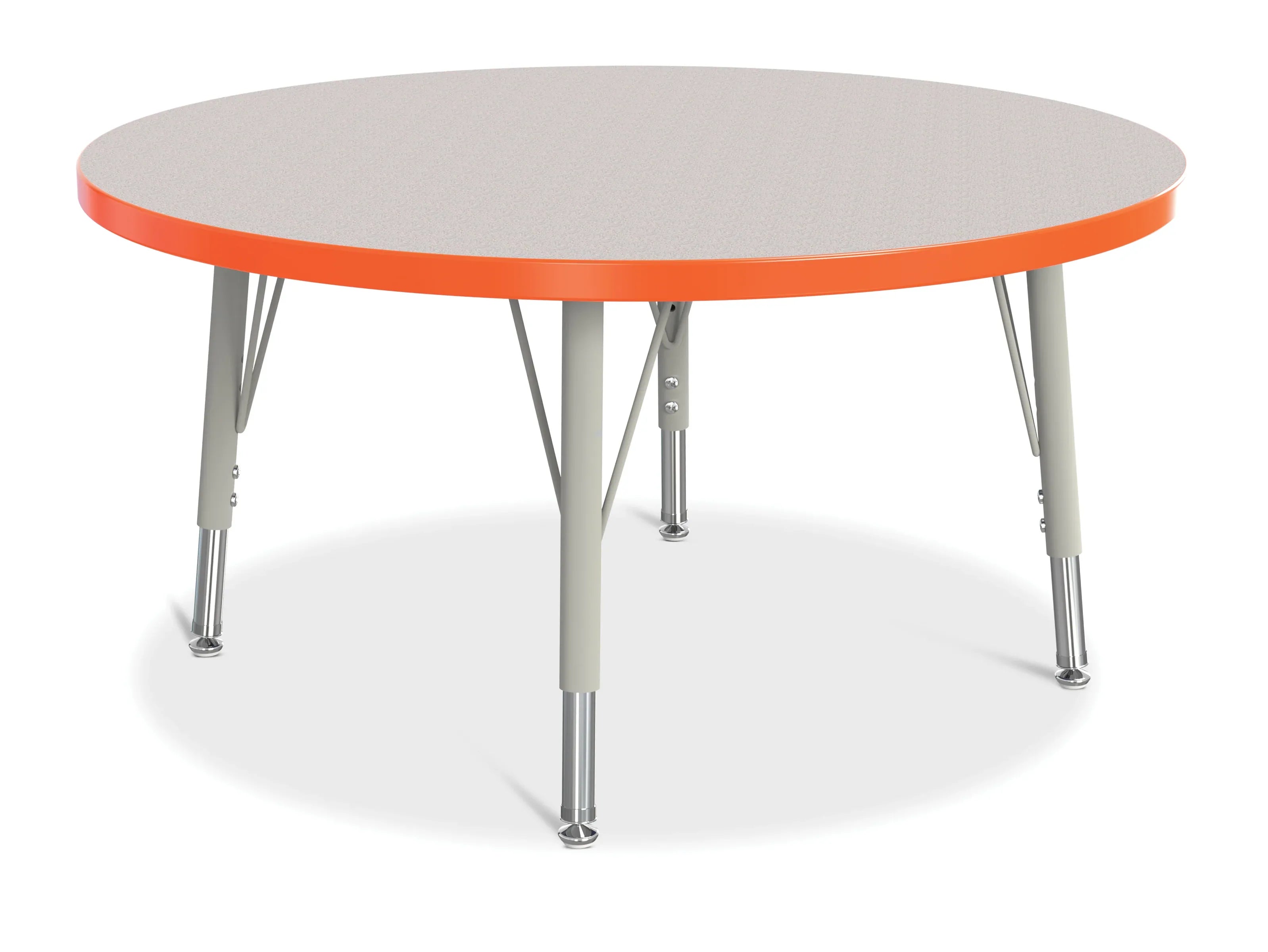 Berries® Round Activity Table - 36" Diameter, E-height - Freckled Gray/Orange/Gray