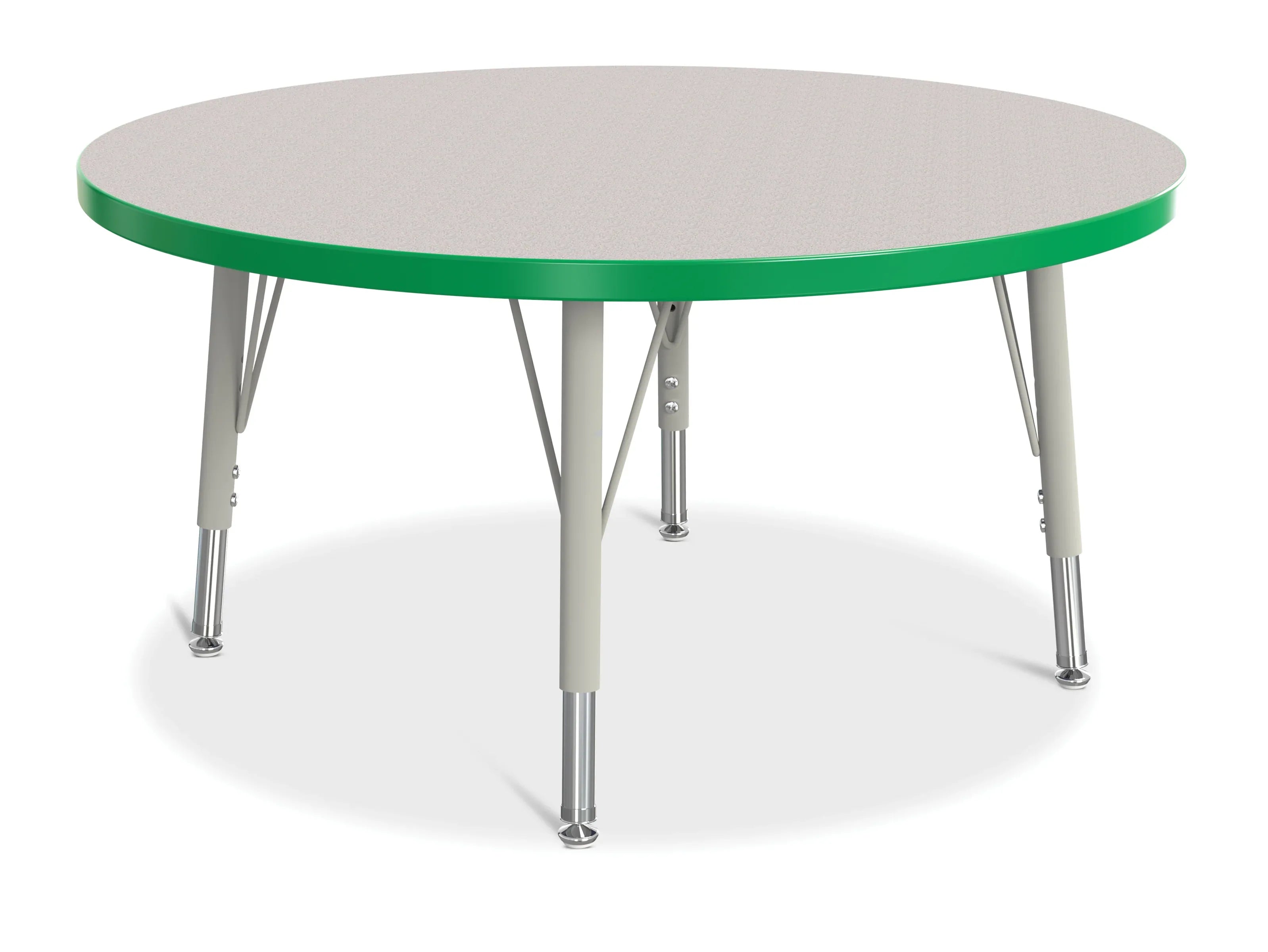 Berries® Round Activity Table - 36" Diameter, E-height - Freckled Gray/Green/Gray