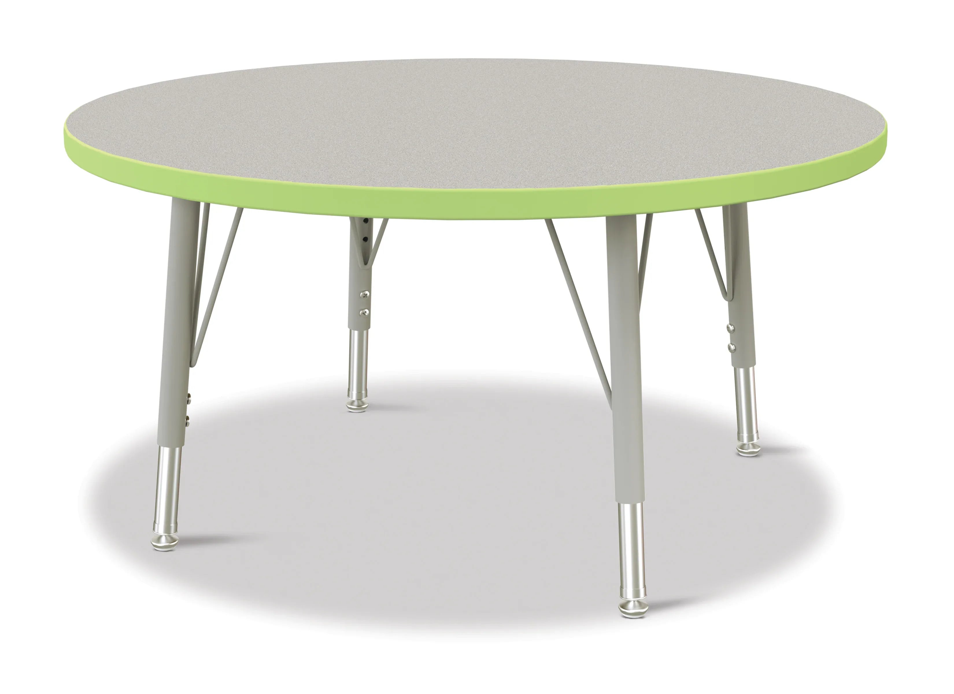 Berries® Round Activity Table - 36" Diameter, E-height - Freckled Gray/Key Lime/Gray