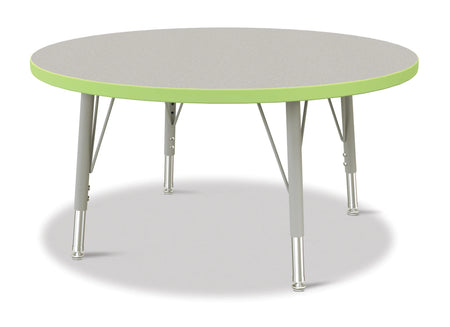 Berries® Round Activity Table - 36" Diameter, E-height - Freckled Gray/Key Lime/Gray