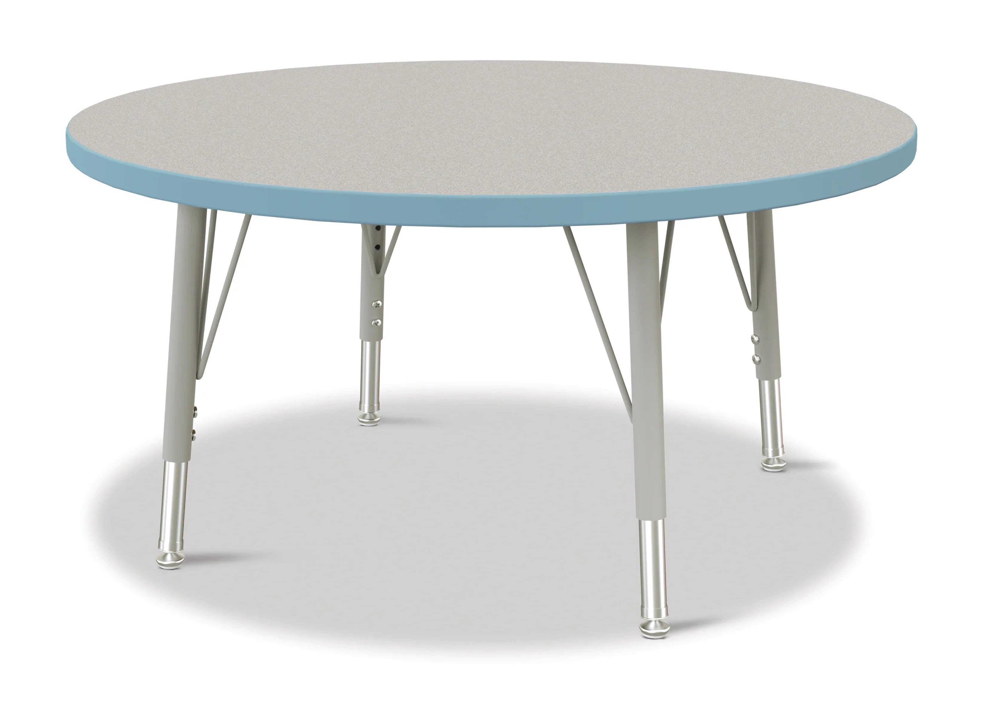 Berries® Round Activity Table - 36" Diameter, E-height - Freckled Gray/Coastal Blue/Gray