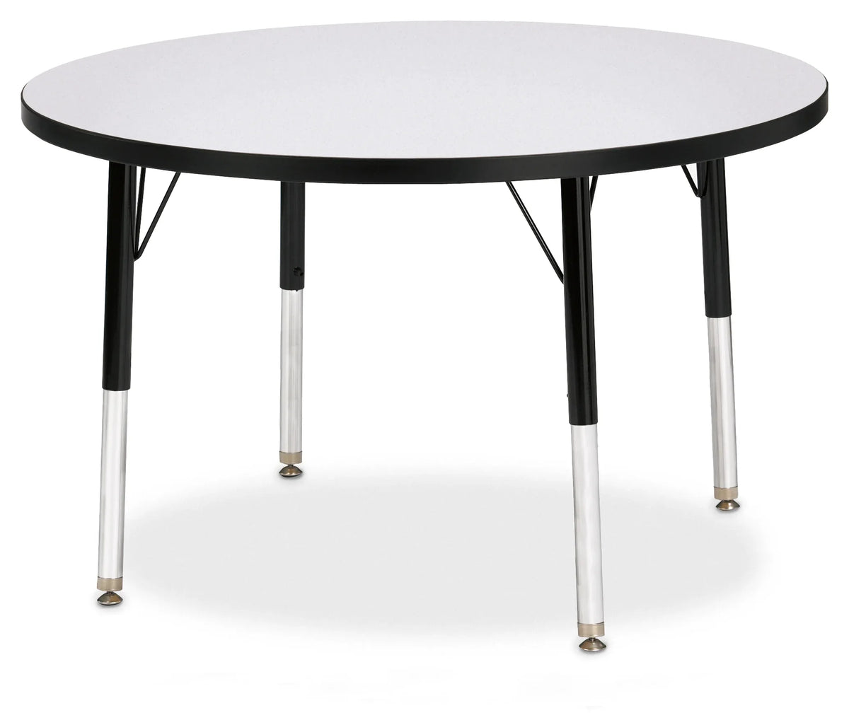 Berries® Round Activity Table - 36" Diameter, E-height - Freckled Gray/Black/Black