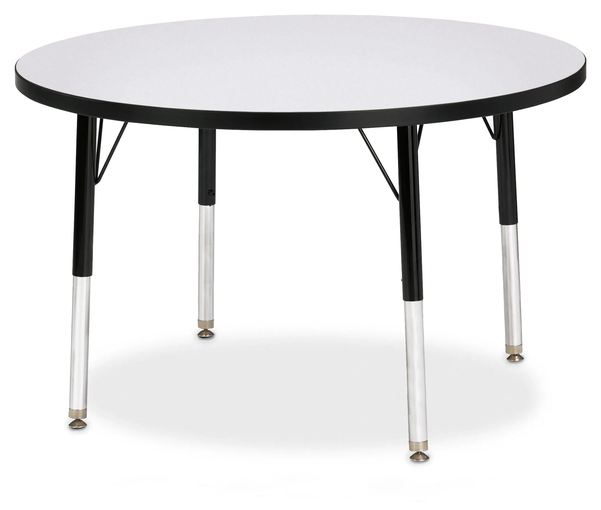 Berries® Round Activity Table - 36" Diameter, E-height - Freckled Gray/Black/Black