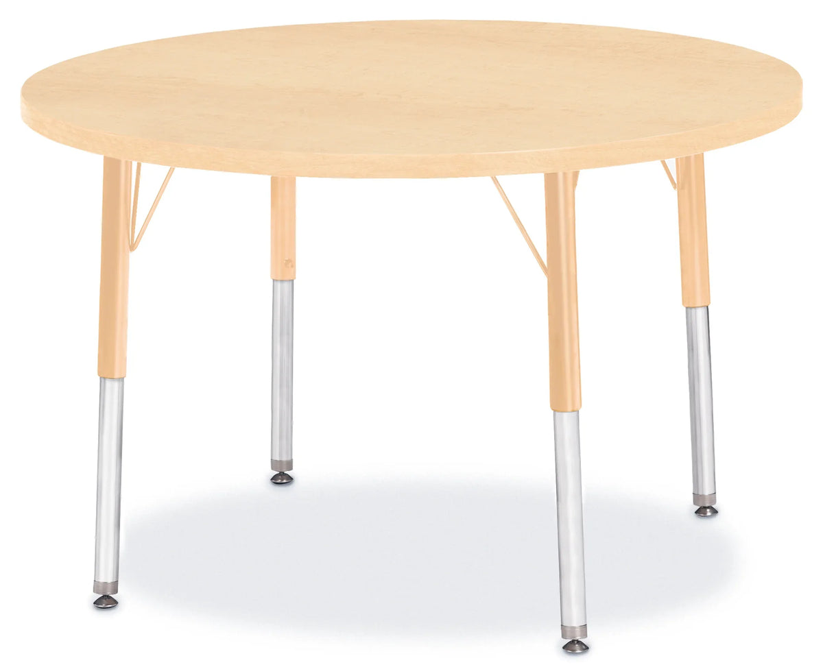 Berries® Round Activity Table - 36" Diameter, E-height - Maple/Maple/Camel