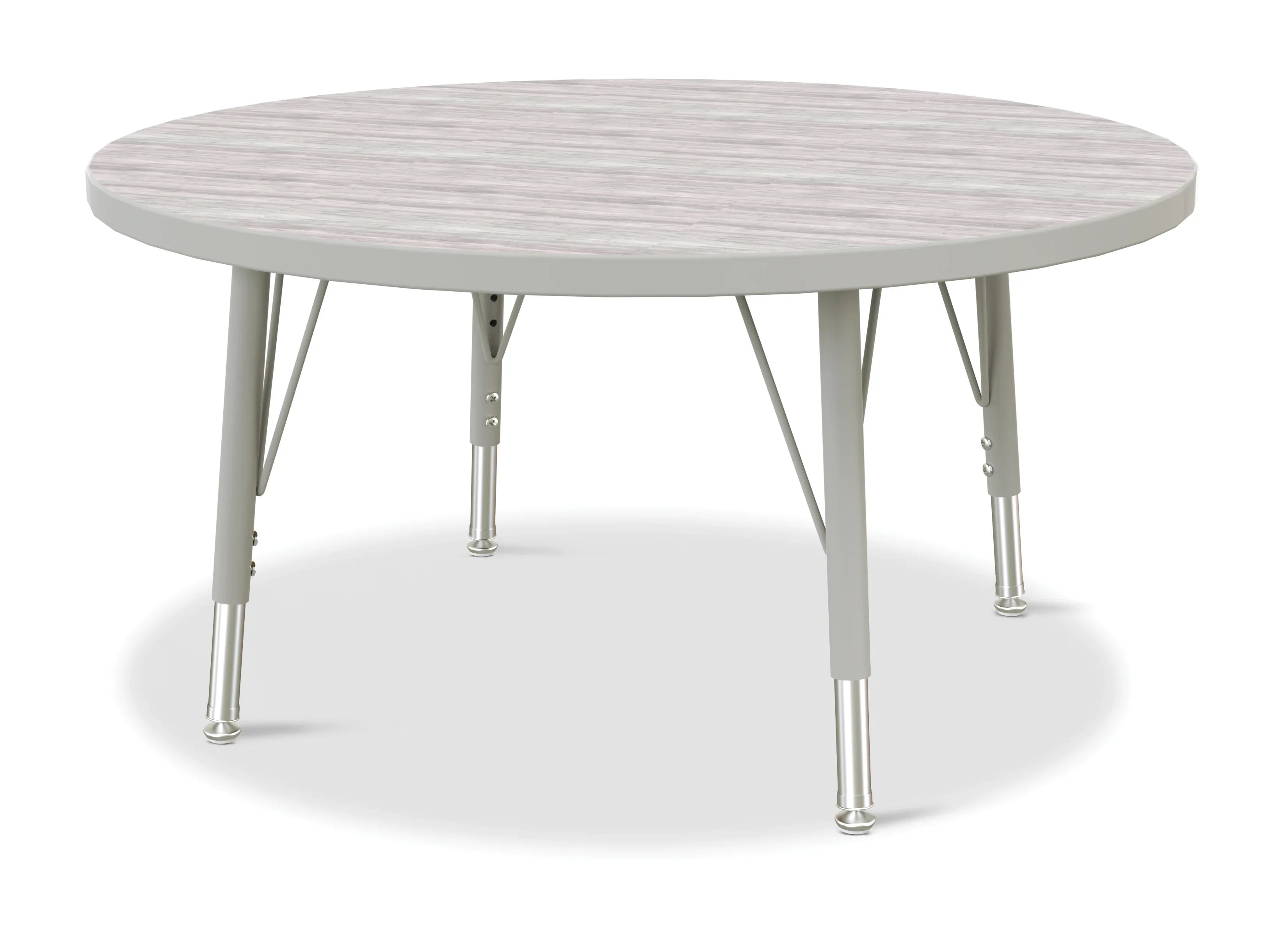 Berries® Round Activity Table - 36" Diameter, E-height - Driftwood Gray/Gray/Gray