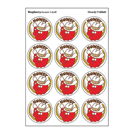 Howdy/ Raspberry Scent Stickers, 24 ct.