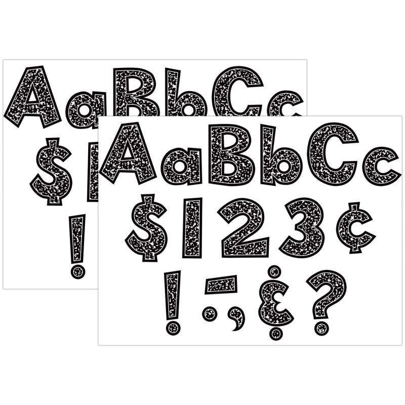 Composition 4" Fun Font Letters Combo Pack, 162 Pieces Per Pack, 2 Packs