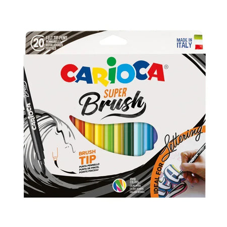 Super Brush Felt Tip Washable Pens - 20 Pieces