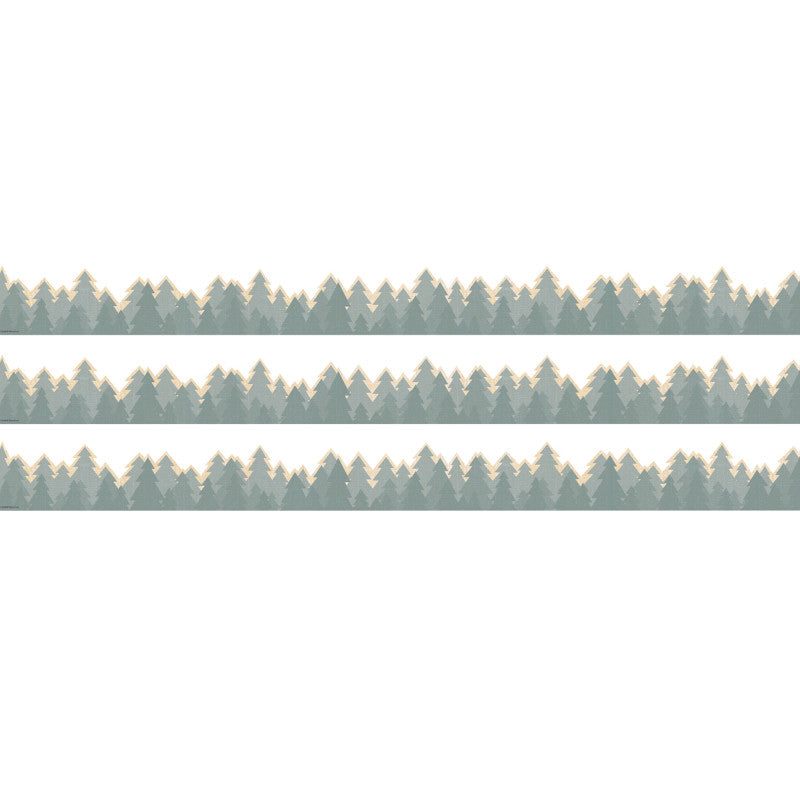 Moving Mountains Road Trip Trees Die-Cut Border Trim, 35 Feet Per Pack, 3 Packs