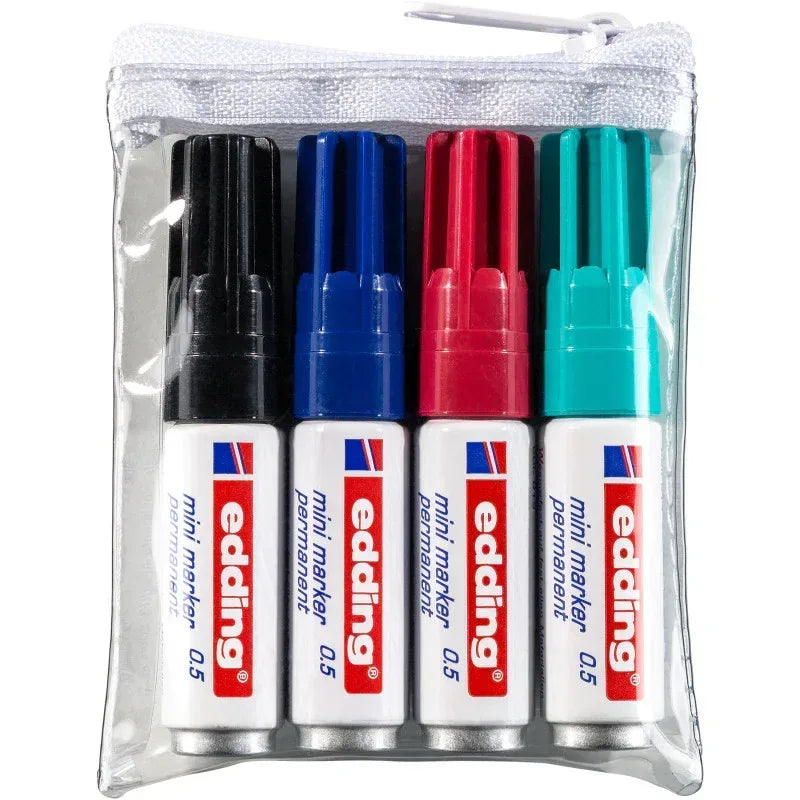Mini Permanent Markers, Assorted Colors, Set of 4